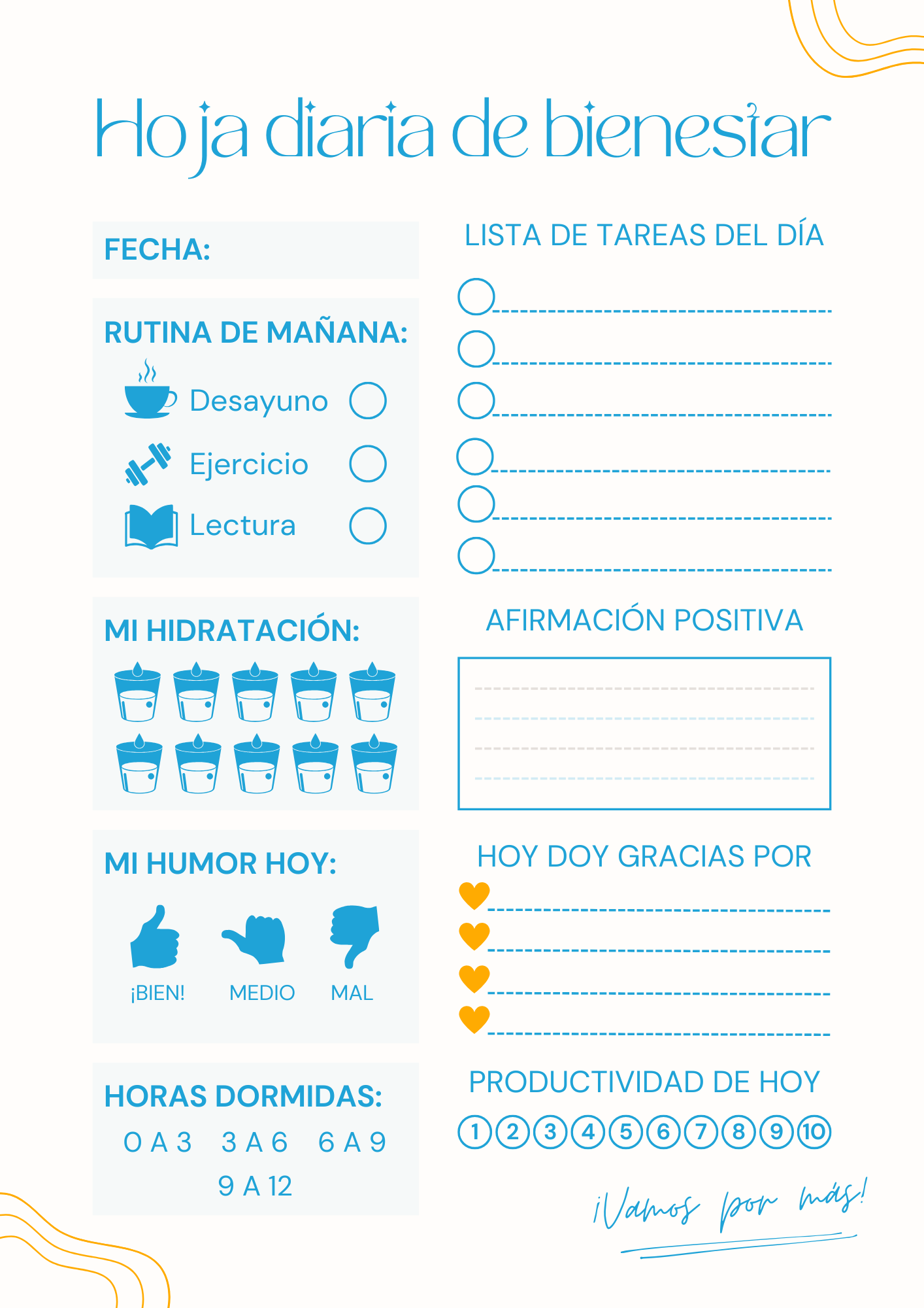 Checklist de bienestar